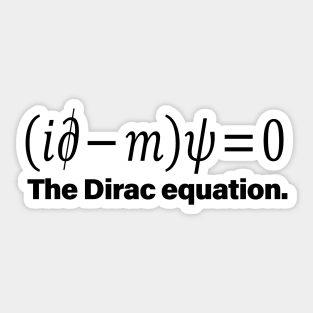 Paul Dirac Equation Sticker